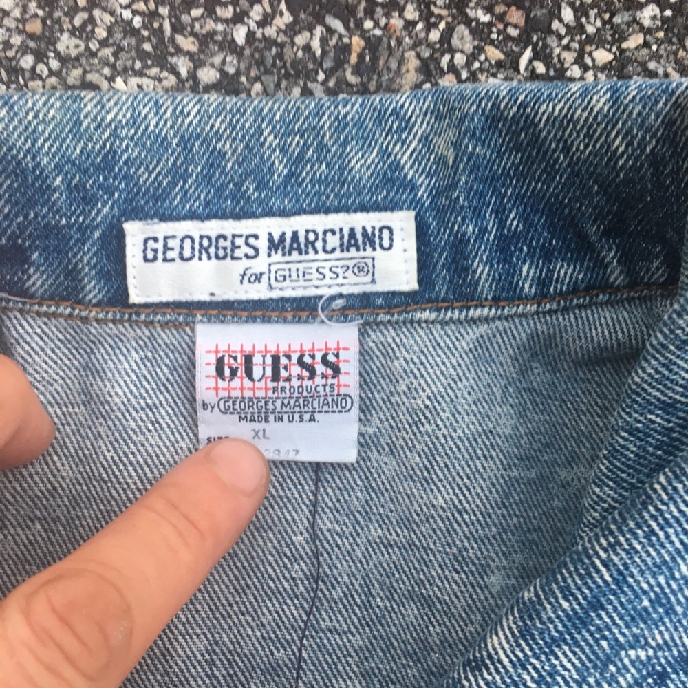 Vintage GUESS Georges Marciano Jean Jacket SZ XL - Picture 4 of 4